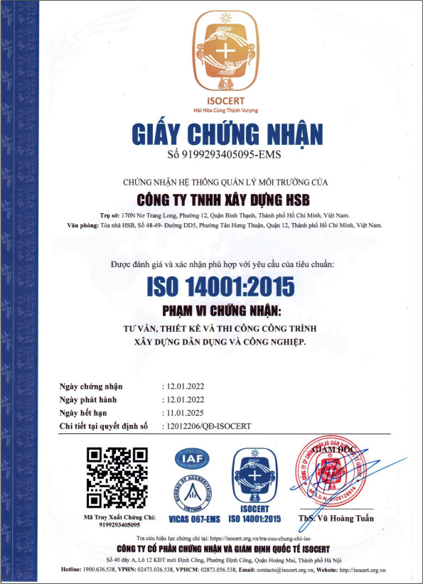 Chứng chỉ ISO